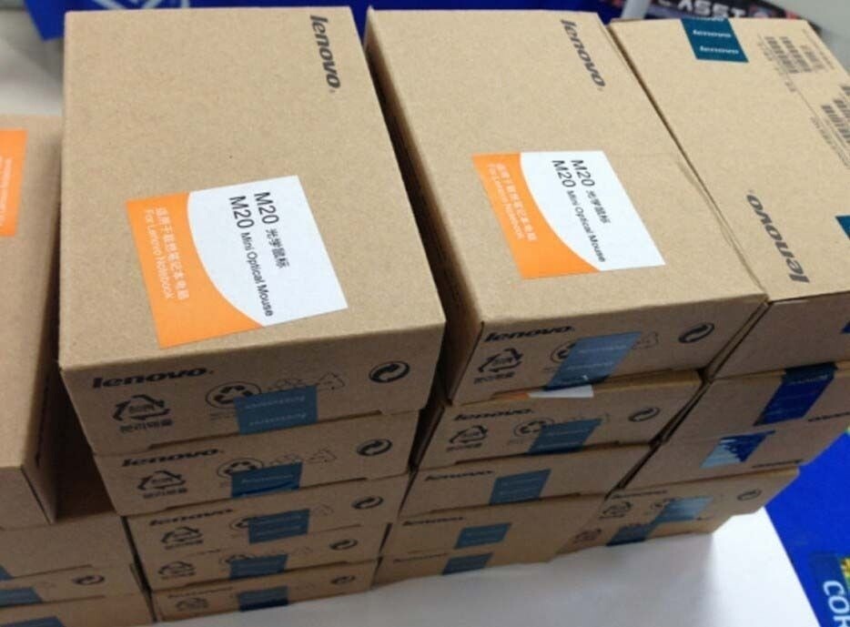 Lenovo M20 Mini Business Portable USB Wired Optical Mouse For PC Laptop Computer