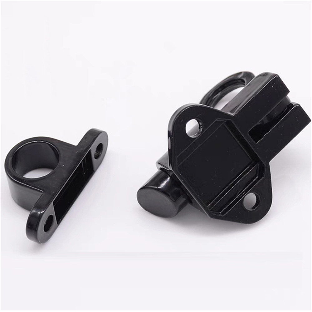 Black Aluminium Alloy Spring Door Lock with Automatic Locking Mechanism D