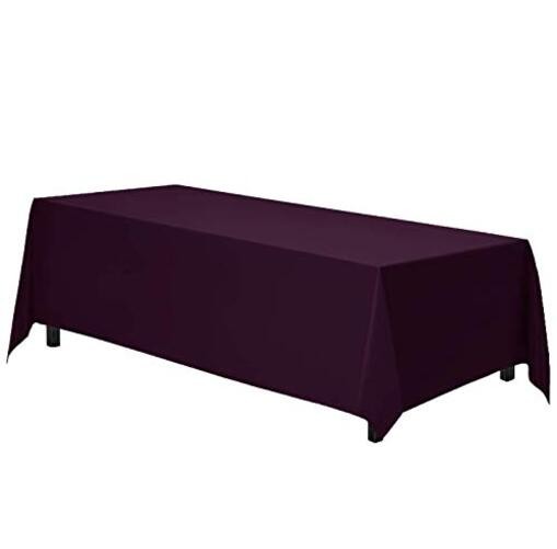 Rectangle Tablecloth - 70 x 120 Inch Table 120" x 70" (Rectangular) Eggplant