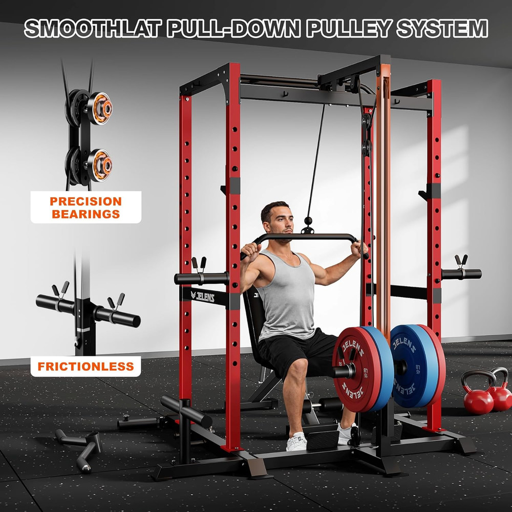 S21 Power Cage, Multi-Function Power Rack with Adjustable Cable Crossover System