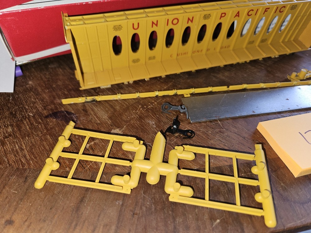 McKEAN MODELS, UNION PACIFIC CENTER BEEM KIT, SOLD AS PICTURED, MISSING WHEEL...