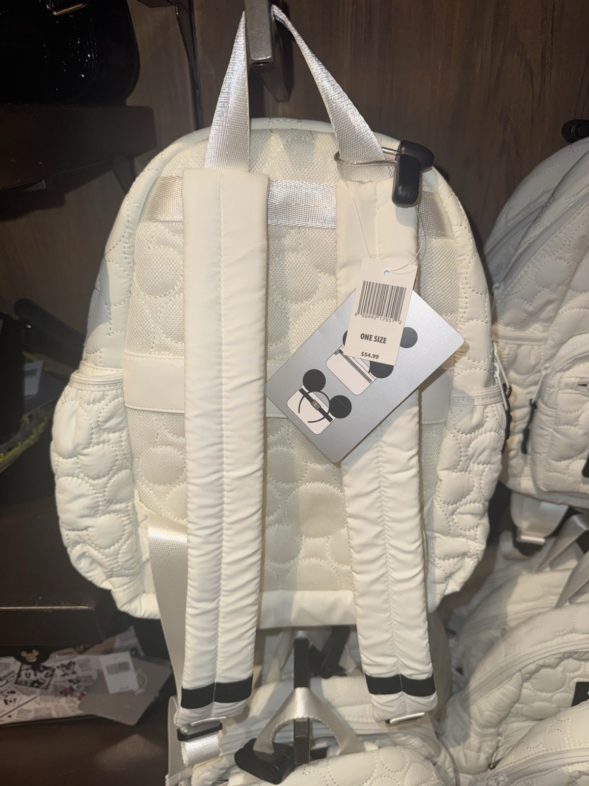 2026 Walt Disney World White Quilted Minnie Mouse MINI Backpack BNWT