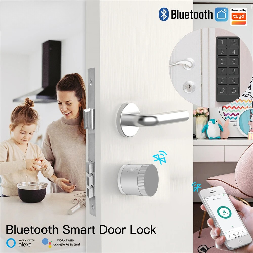 Bluetooth Door Lock Bank-grade Encryption Sensor Unlocking Tuya Smart APP Remote