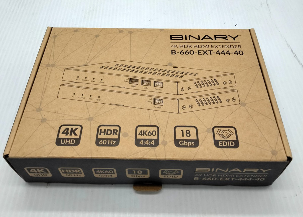 Binary 4k HDR HDMI Extender B-660-EXT-444-40