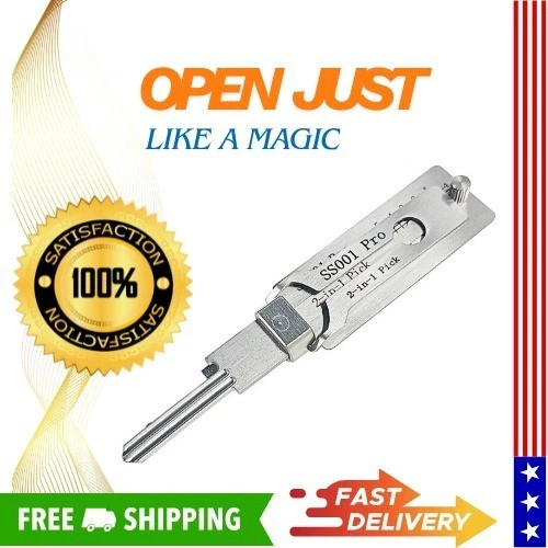 2-in-1 Stainless Steel Key Decoder SS001 PRO Lock Decoder Repair Tools