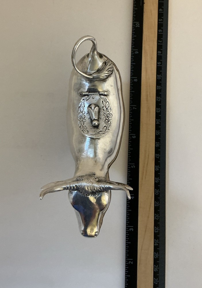Antique 800 Silver Cow Creamer