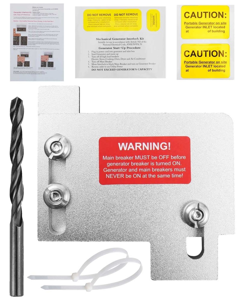 Generator Interlock Kit Compatible with Horizontal Main Cutler Hammer CH Seri...