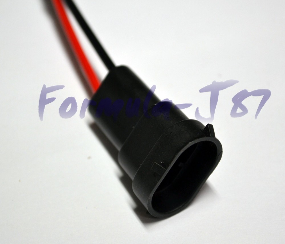 Conversion Wire H8 to H10 9145 Two Harness Fog Light Bulb Plug Socket Connector