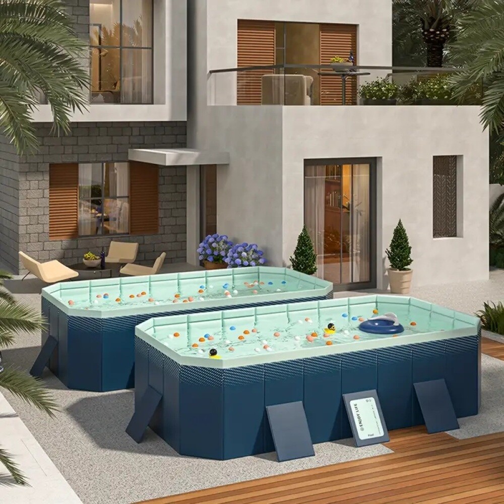 1.6 Meters Inflatable Pool w Foldable Storage & Large Water Injection Capacity