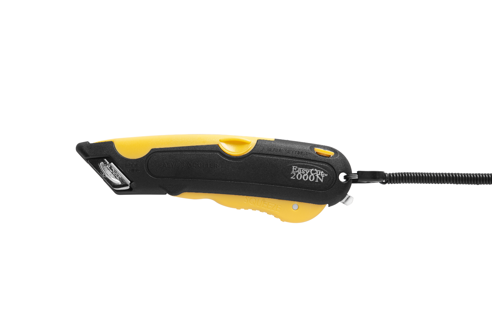 Easy Cut Safety Box Cutter Knife Easycut tool for work cutting Yellow 2000N