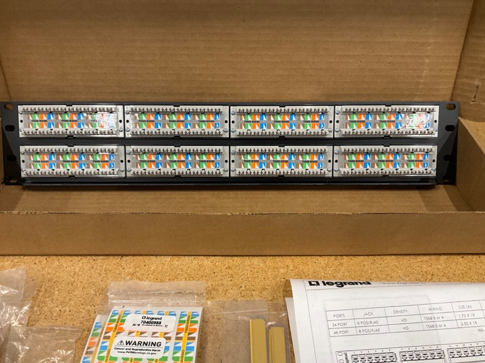 Legrand 48 Port Cat6 110 Type Patch Panel 37200