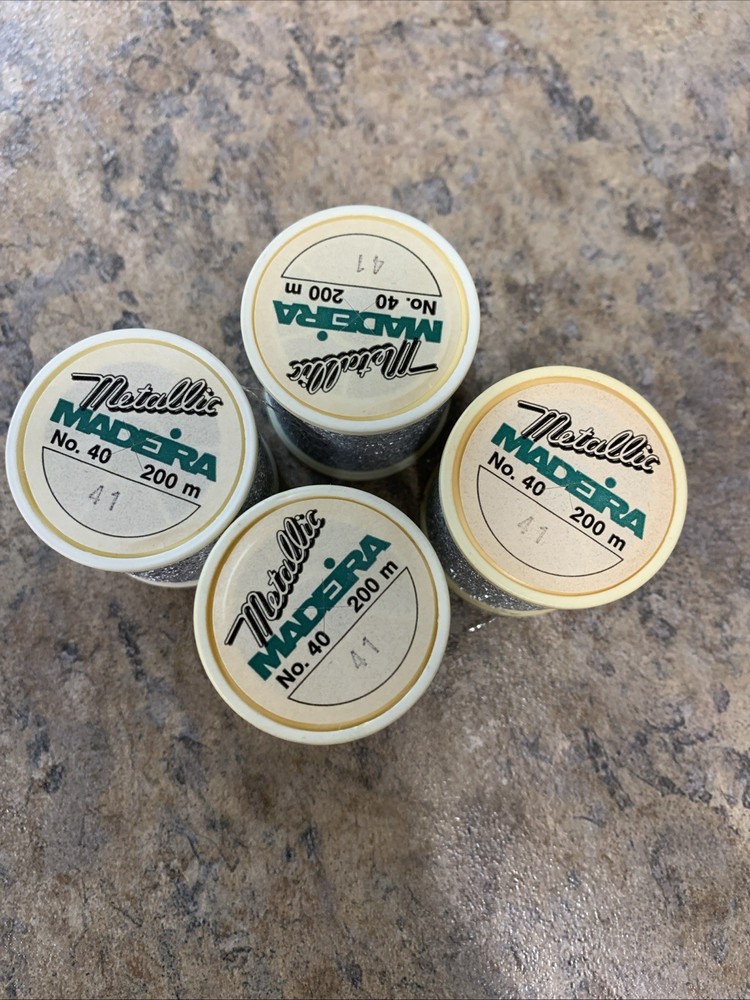 4 Spools MADEIRA Metallic Polyester Embroidery Thread 200M, # 41