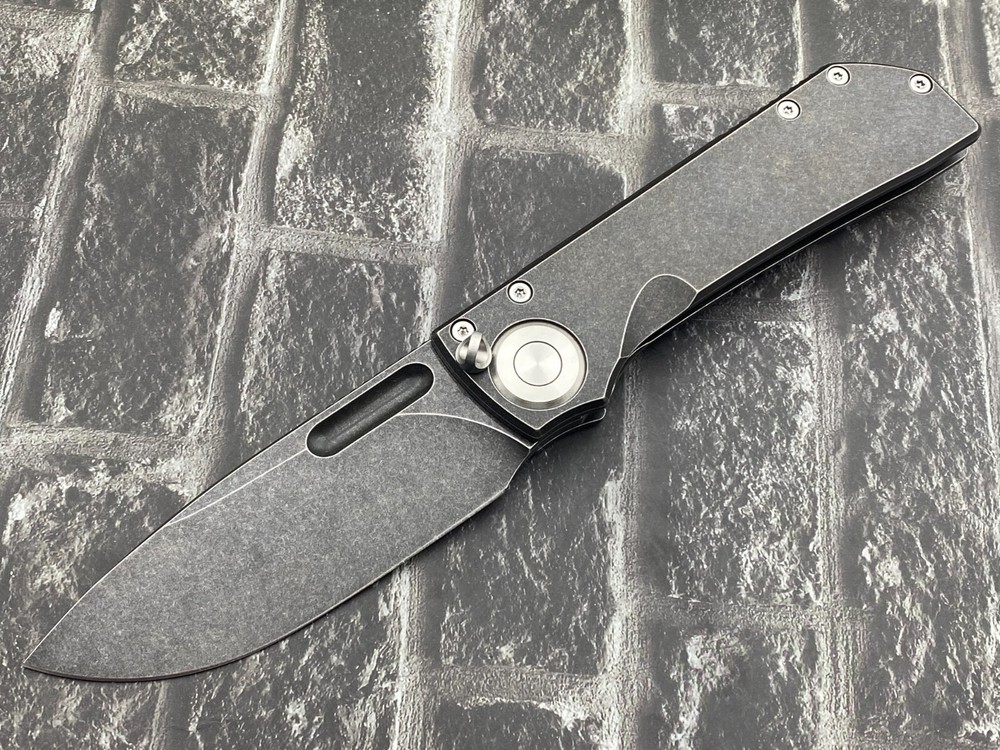 Twosun TS346-Black Folding Knife With D2 Blade TC4 Titanium Handle Pocket knife