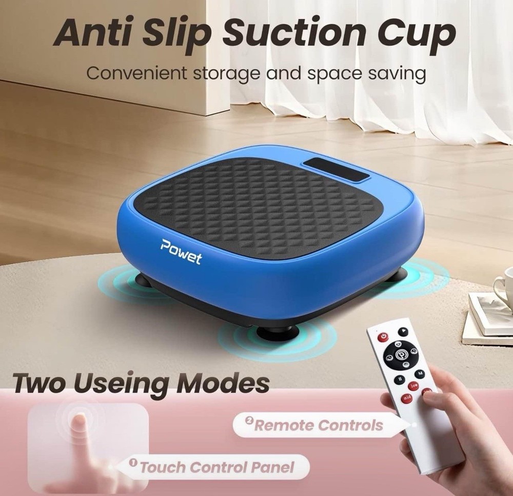 Mini Vibration Plate Exercise Machine, Lymphatic Drainage & Whole Body Workout