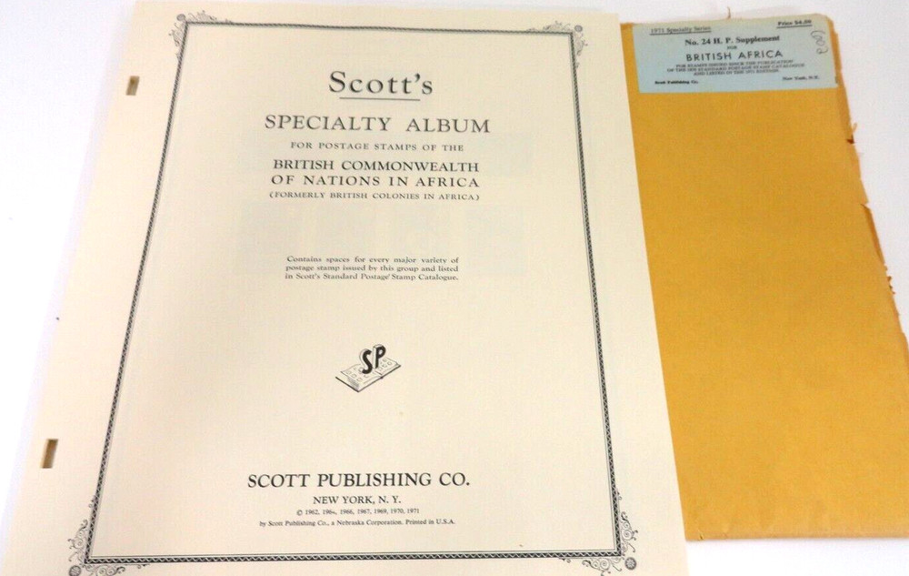 Scott 1971 British Commonwealth Nations in Africa Stamp Album Supplement #24 NOS