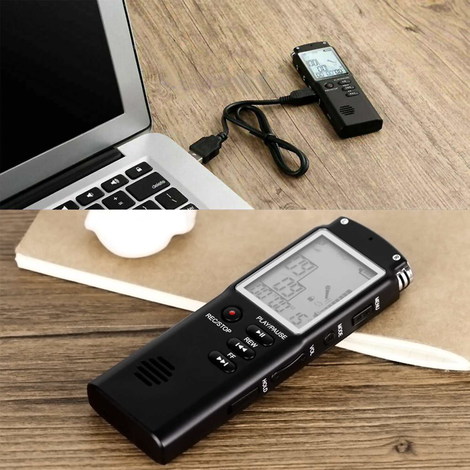 Voice Activated Mini Digital Sound Audio Recorder Dictaphone MP3 Player 8/16/32G