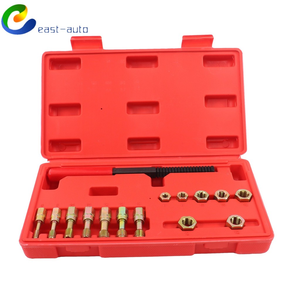 Metric Thread Chaser Set 15Piece M6 M8 M10 M12 Thread Restorer Tool Thread Set