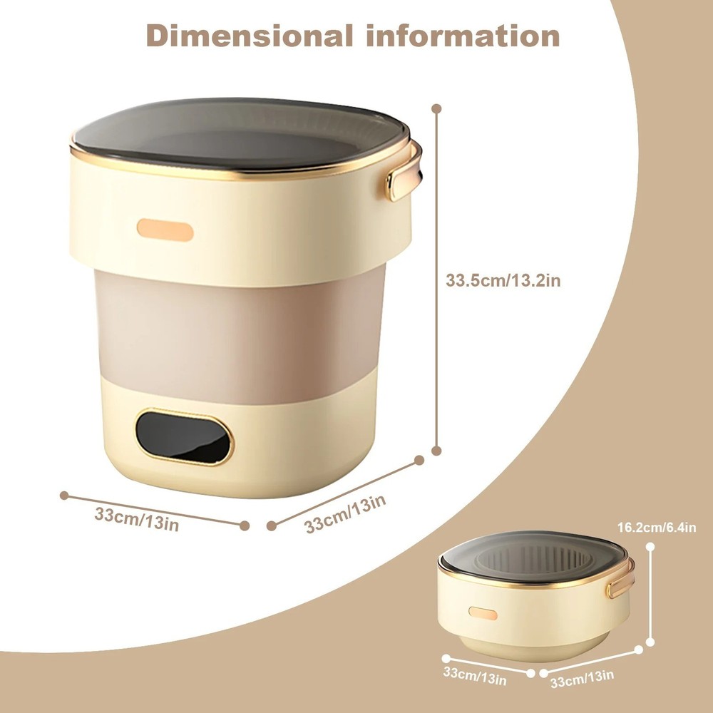 Portable Washing Machine With Spin Dryer, Fully Automatic 13L - Mini, Folding