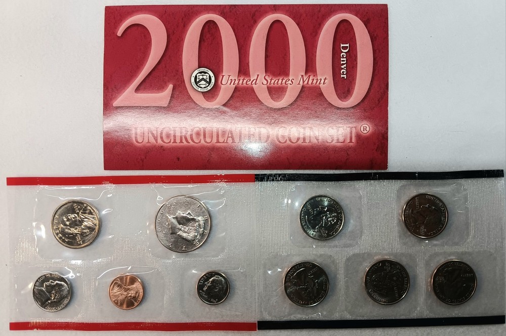 2000 US Mint Uncirculated Coin Sets P & D Mints