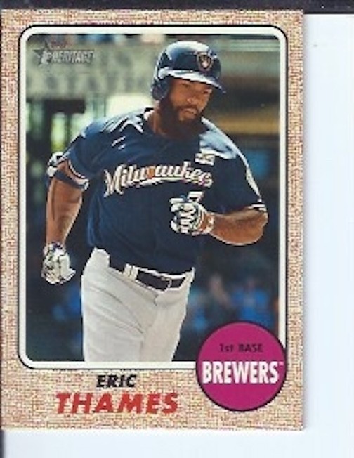 Eric Thames 2017 Topps Heritage  High Numbers Action Variation