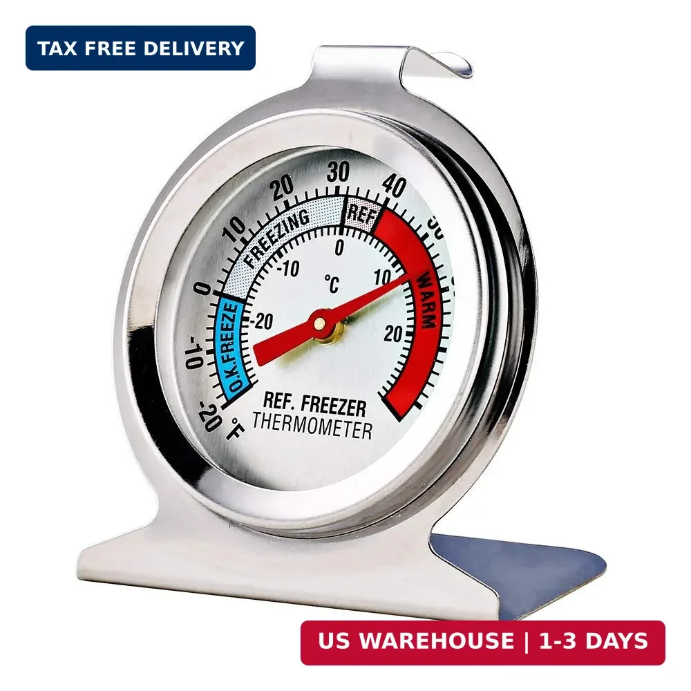 4 Pack Refrigerator Freezer Thermometer Large Dial Analog Thermometer