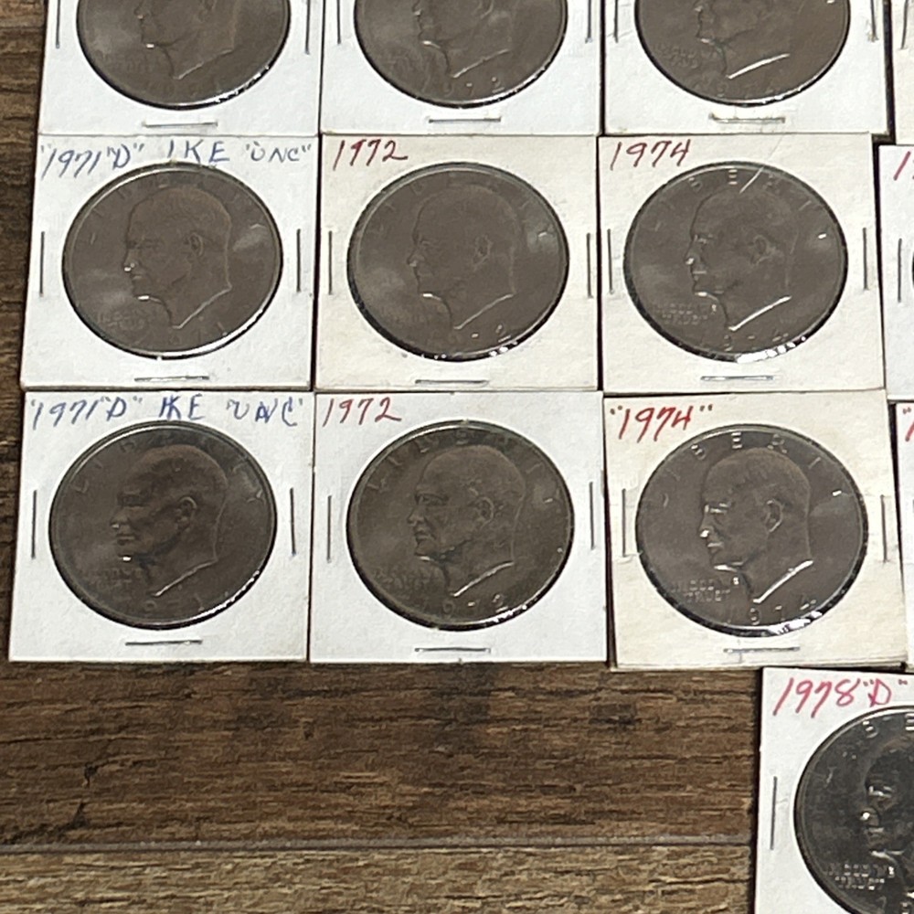 58 Eisenhower Dollars From Coin Collection-Various Dates