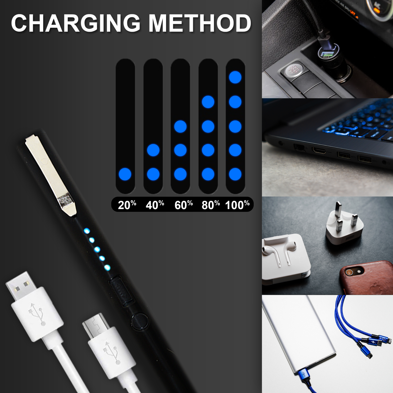 FIGHTSENSE High Power Stun Gun & Pepper Spray for Self Defense Combo Pack