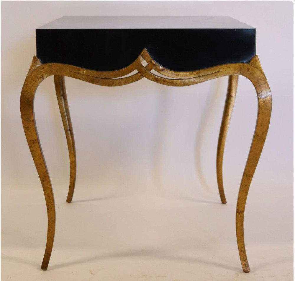 Christopher Guy Gilt And Ebonized End Table