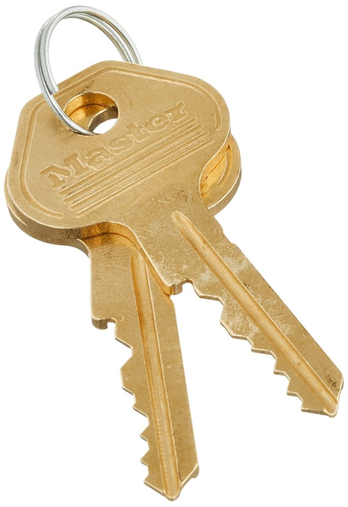 MASTER LOCK Keyed Padlock,1 23/32 in,Round,Silver