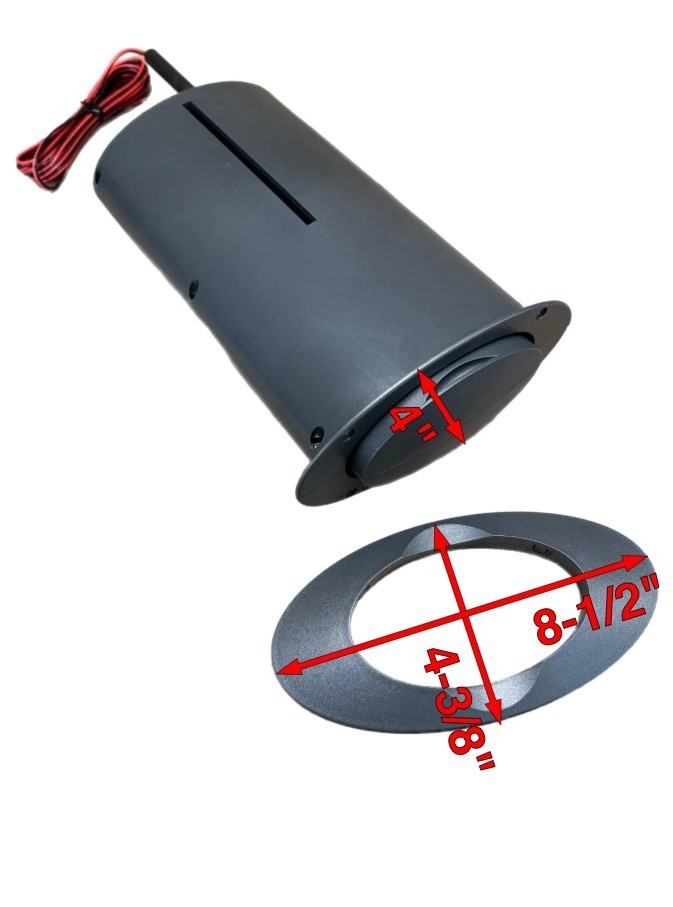 Poly-Planar Oval Pop-Up Dark Grey Speaker AQ-3