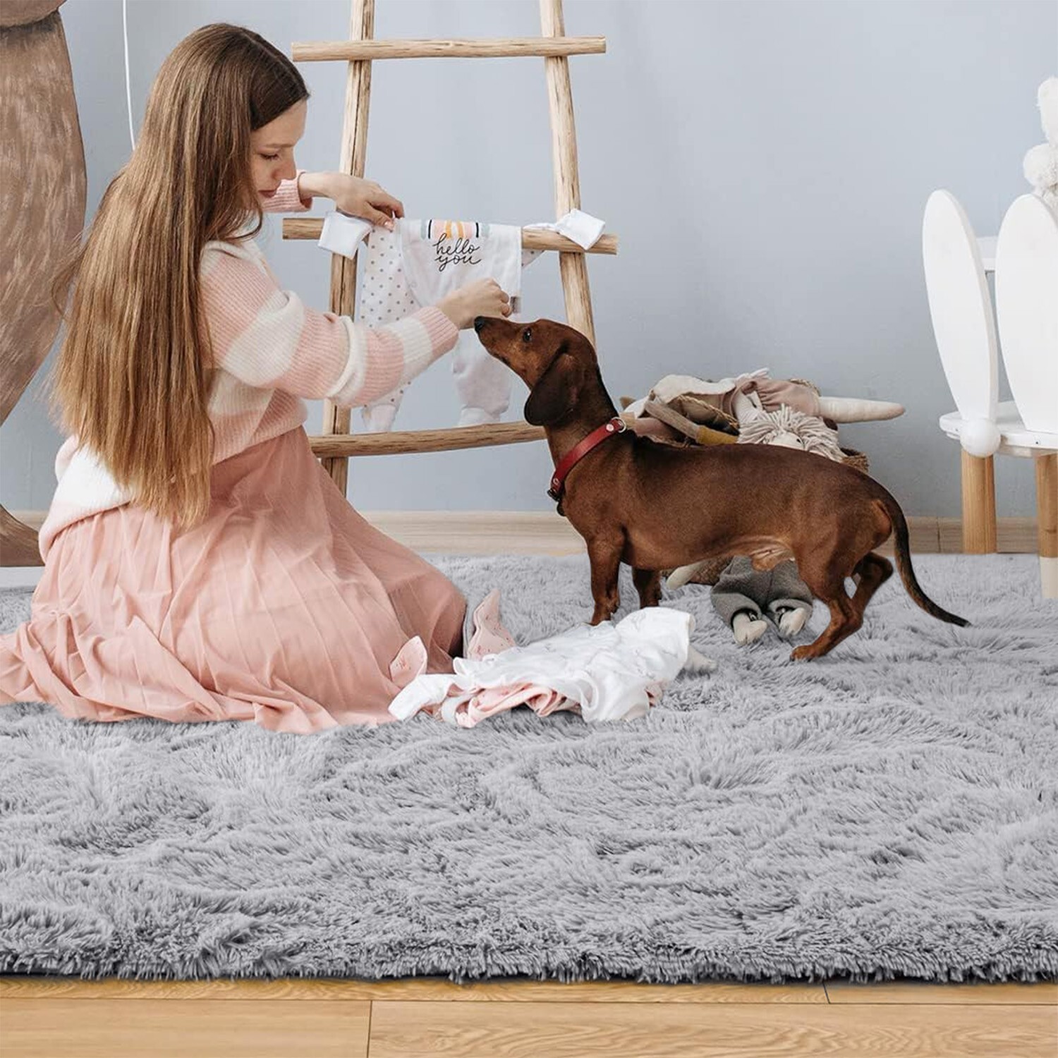 Large Rugs Non Slip Fluffy Shaggy Area Rug Living Room Bedroom Carpet Floor Mat