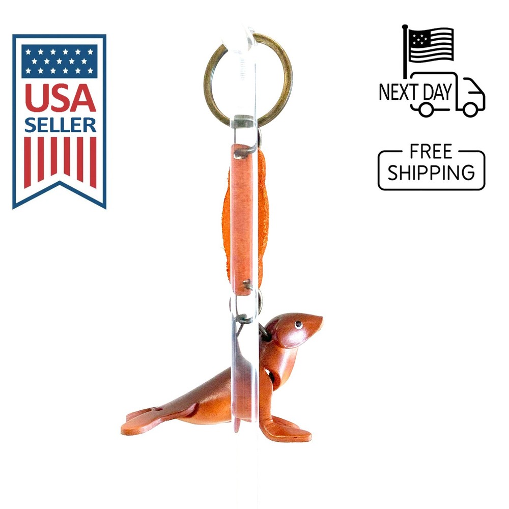 Seal Handmade Leather Keyring