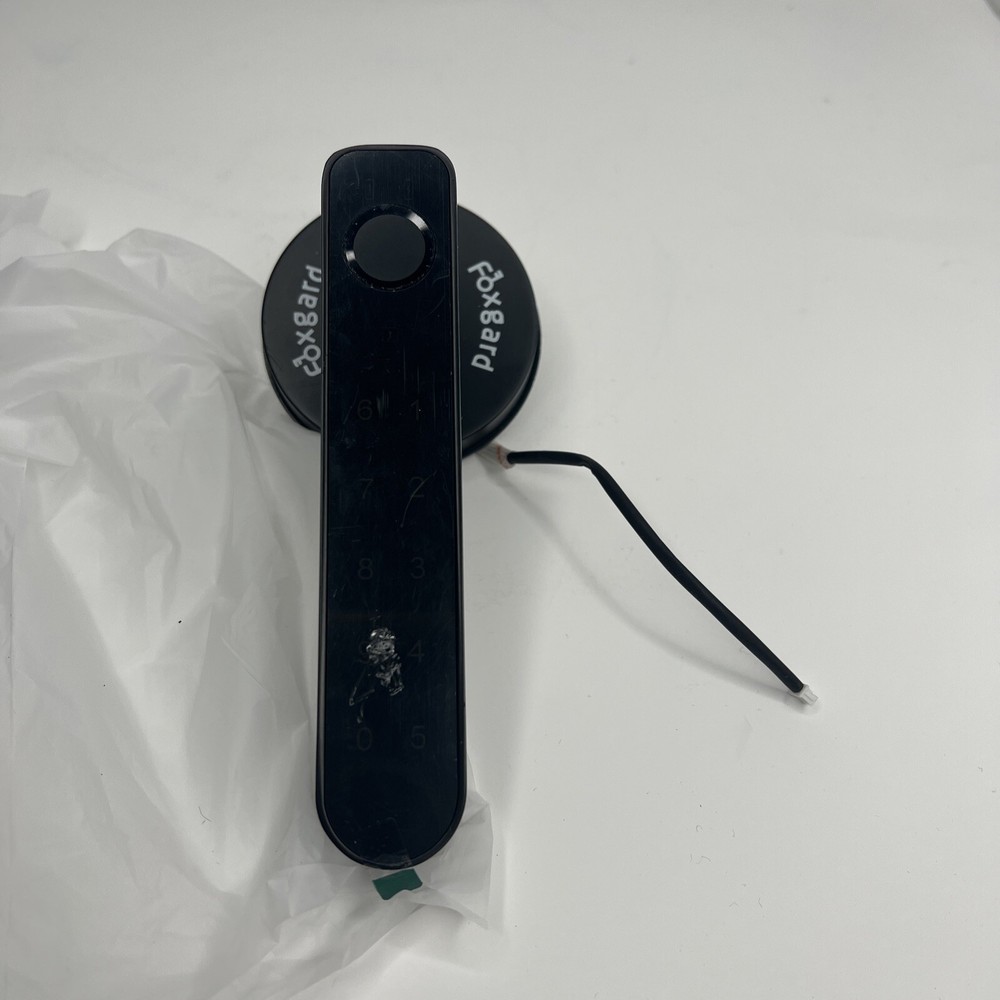 HANDLES ONLY Foxgard Matte Black Biometric Code Keyless Entry Fingerprint Handle