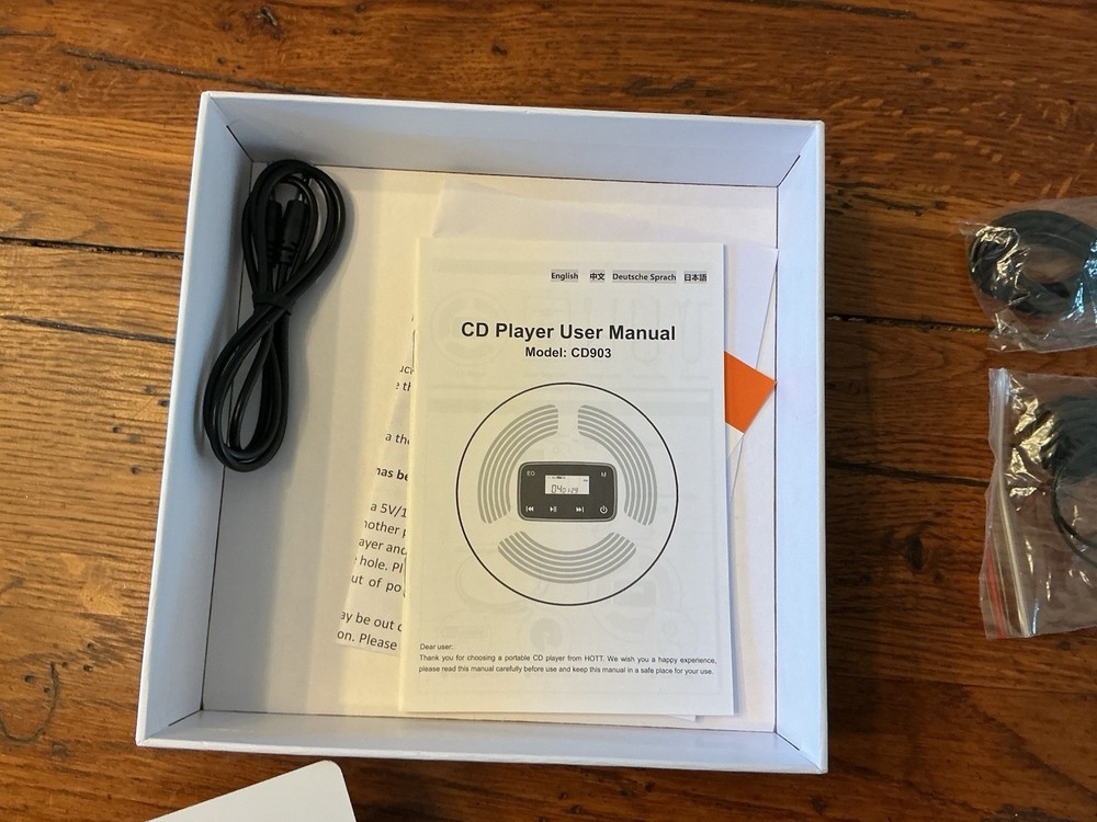 HOTT CD903 Portable CD Player, Personal Compact CD Player NEW