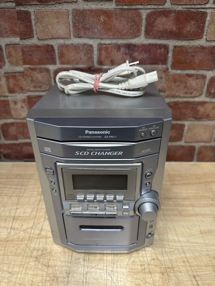 Panasonic SA-PM11 5 CD Changer/Cassette Stereo System Only