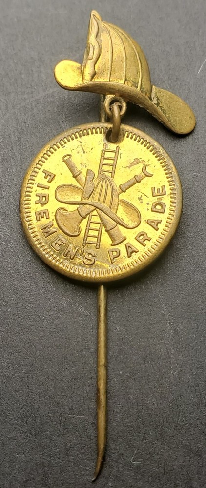 Firemen's Parade Pin With Token