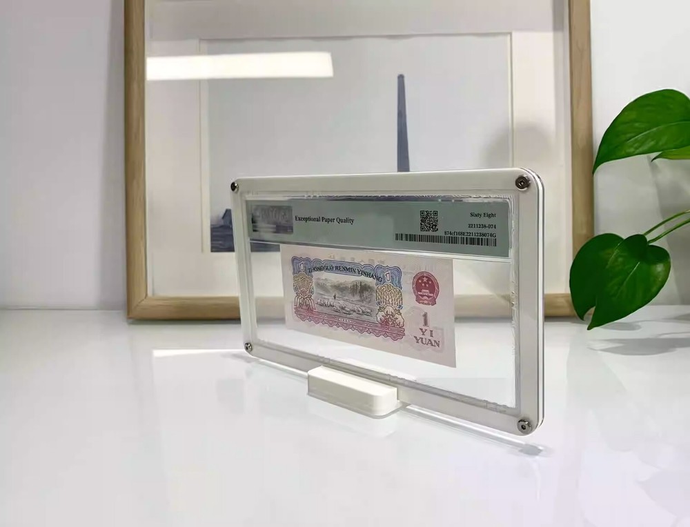 Desktop Display Frame Case For PMG Banknotes Small Size Holders