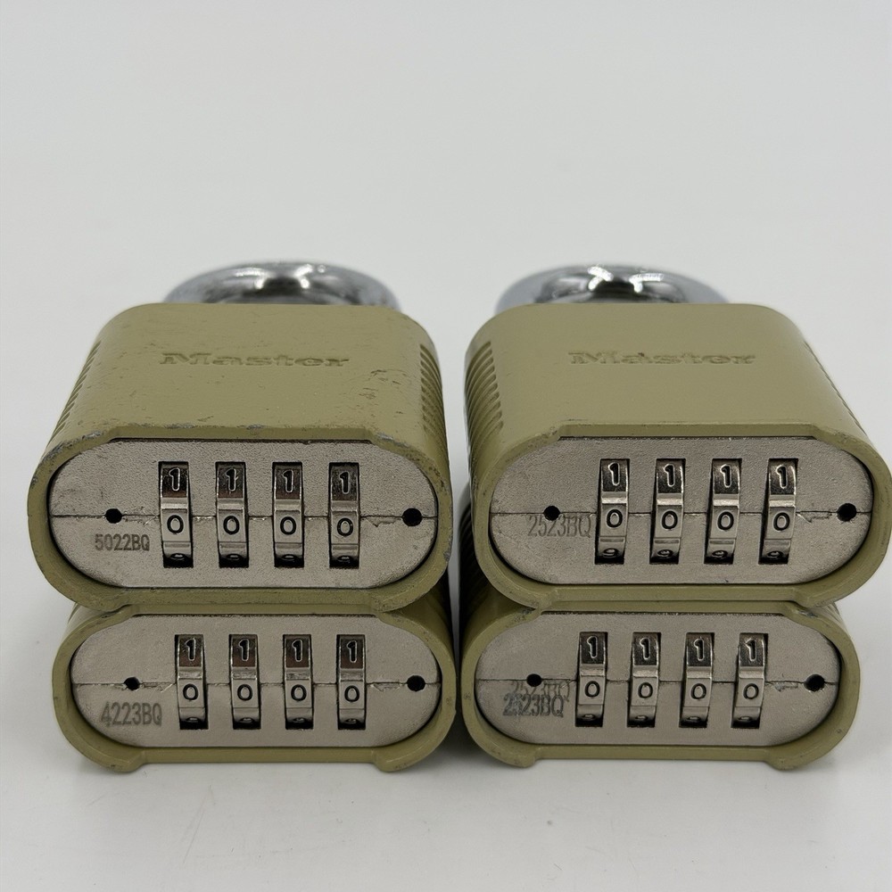 4x MASTER LOCK 175D RESETTABLE COMBINATION PADLOCKS Pre Owned (LS5)