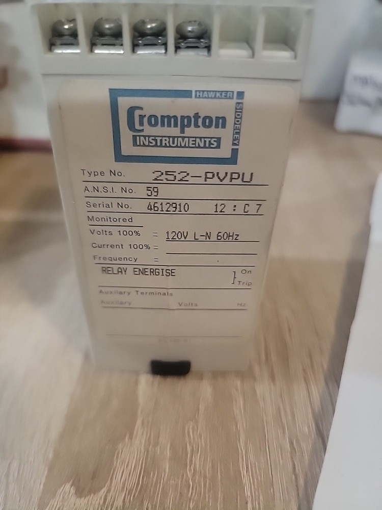 Crompton Delay Relay 252-PVPU 120V,60Hz