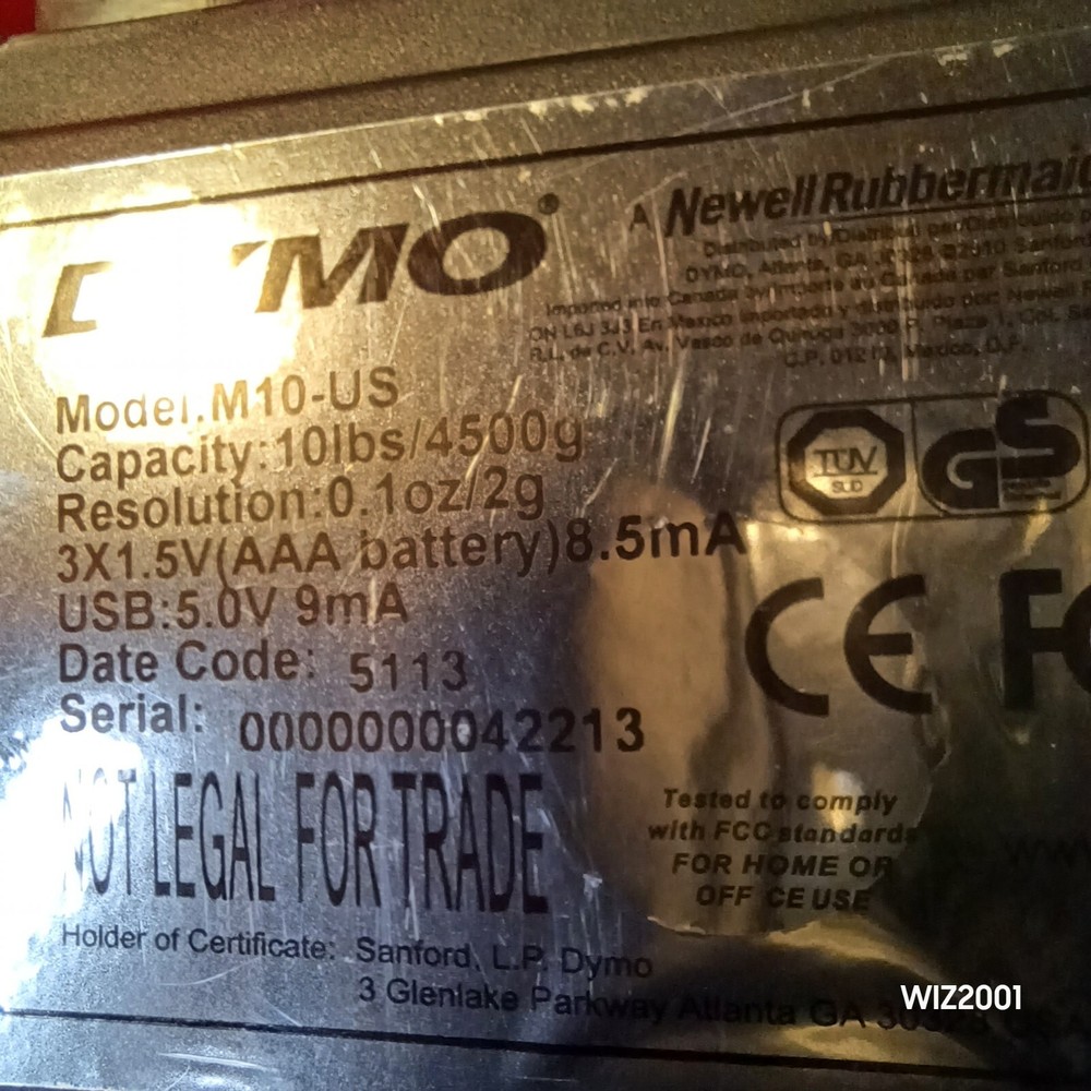 Dymo M10-US Digital Scale 10lb And USB Cable PC & MAC