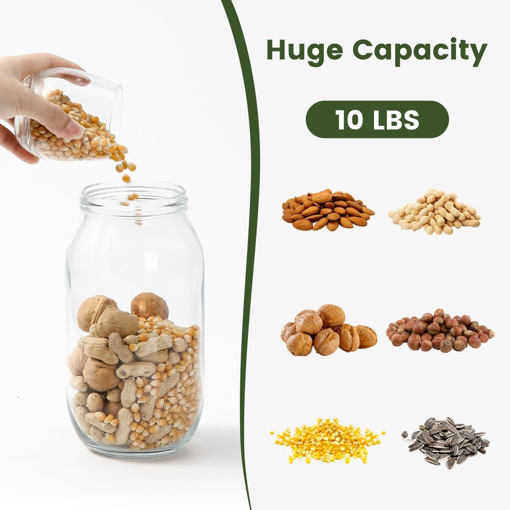 Large Squirrel Feeder with Removable Storage for Corn and Peanuts