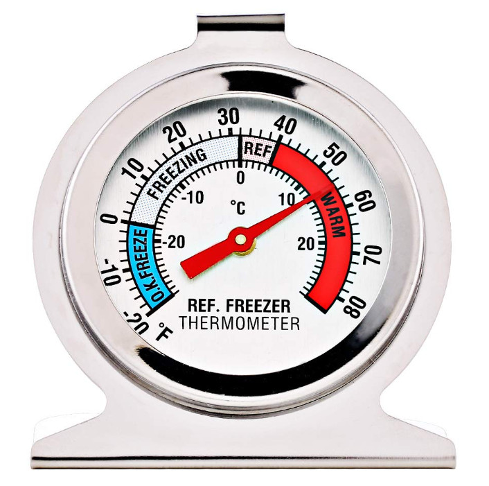 2 Pack Refrigerator Freezer Thermometer Large Dial Analog Thermometer