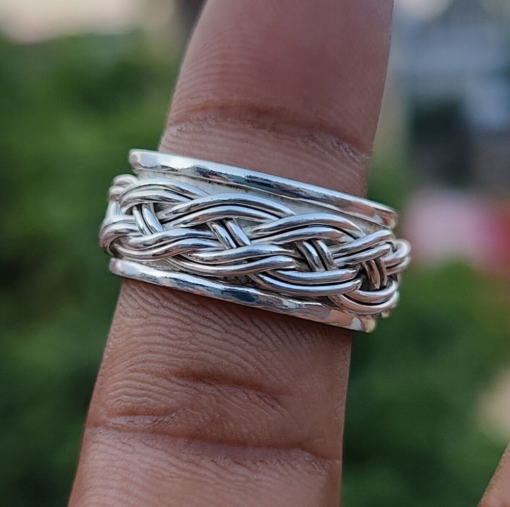 Spinner Ring Solid 925 Sterling Silver Band Ring Handmade Ring All Size SSS-6