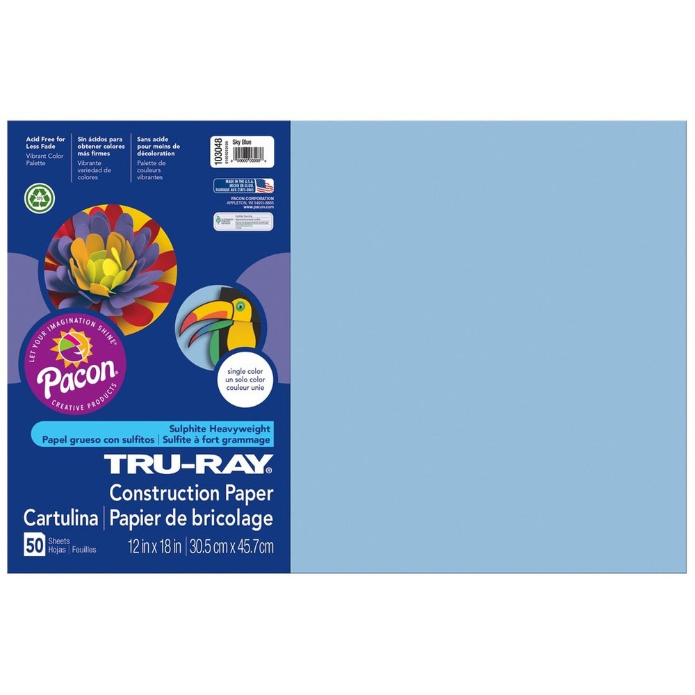 Tru-Ray Construction Paper 12x18" Sky Blue