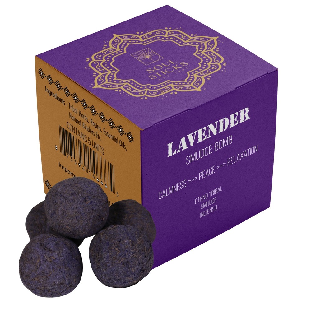 Smudge Bombs Lavender 5 Pack Cleansing Smudging Soul Sticks