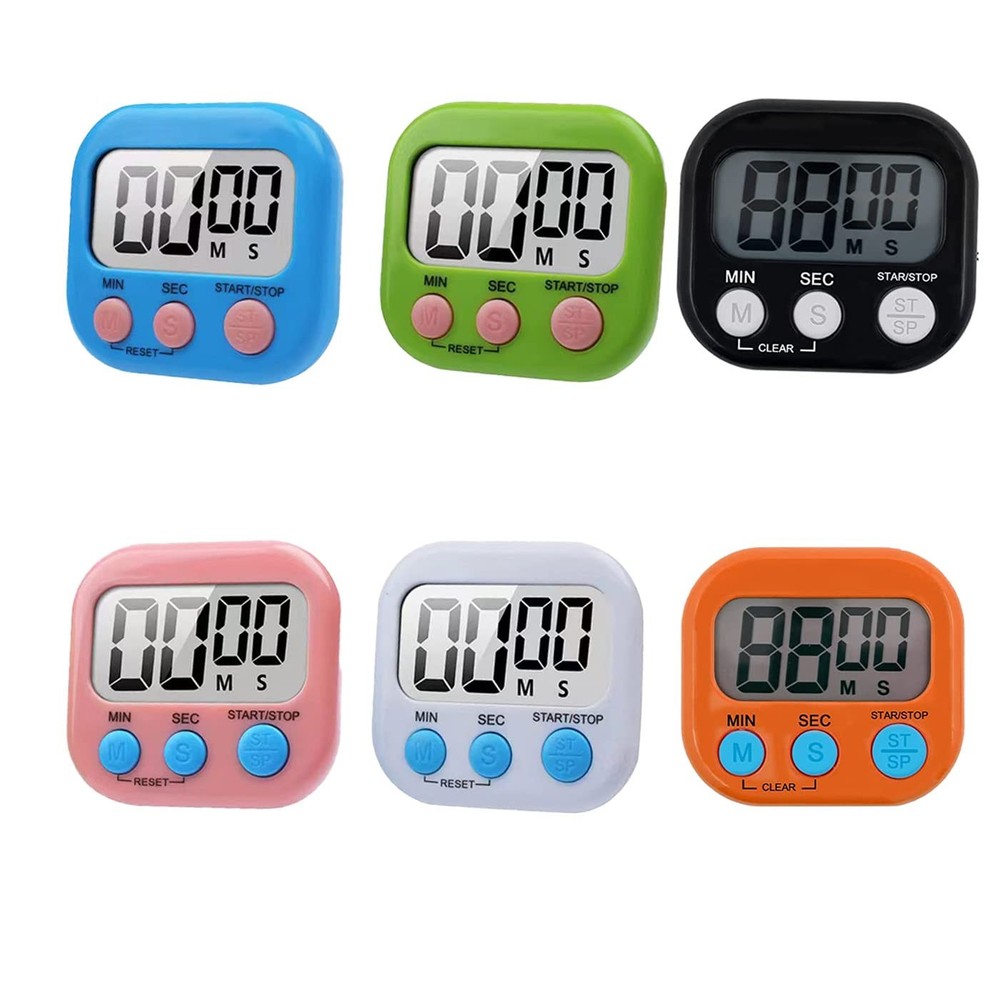 Large Screen Digital Kitchen Timer, Magnetic Timer, Big Digits Loud Alarm