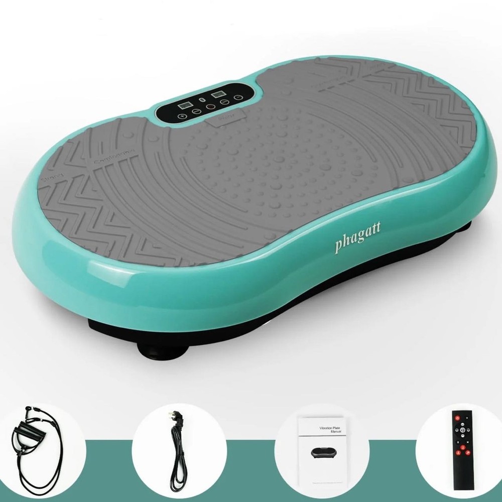 Vibration Plate Exercise Machine | Full Body Workout Platform w/ Remote & Bands