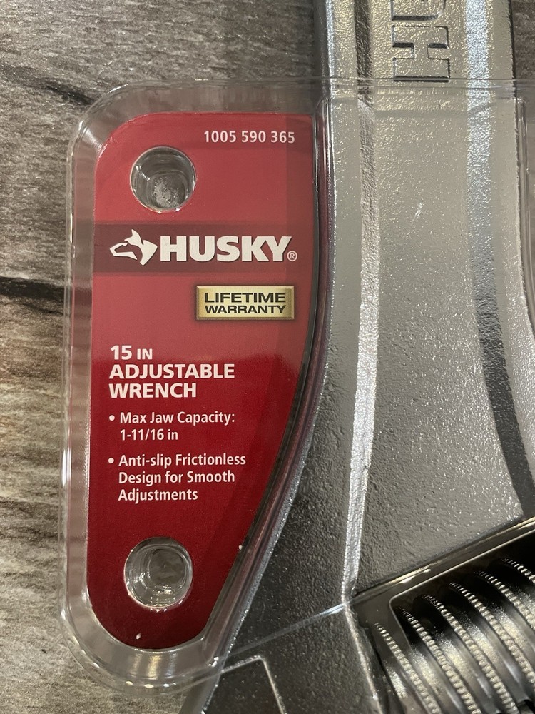15" Husky Adjustable Wrench New