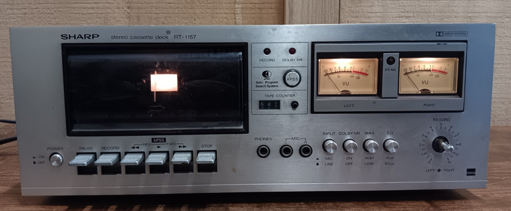Vintage SHARP Cassette Deck Model RT-1157