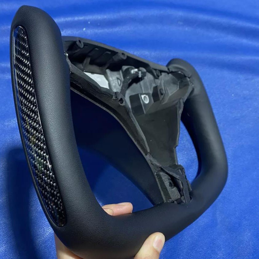 Yoke Steering Wheel Side Carbon Fiber for Tesla Model X/S 2014-2023 With Heated